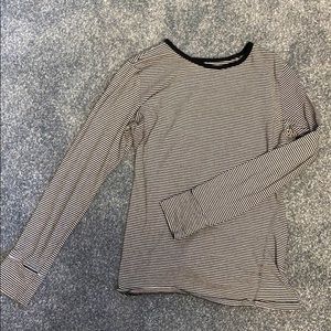 black/white striped long sleeve